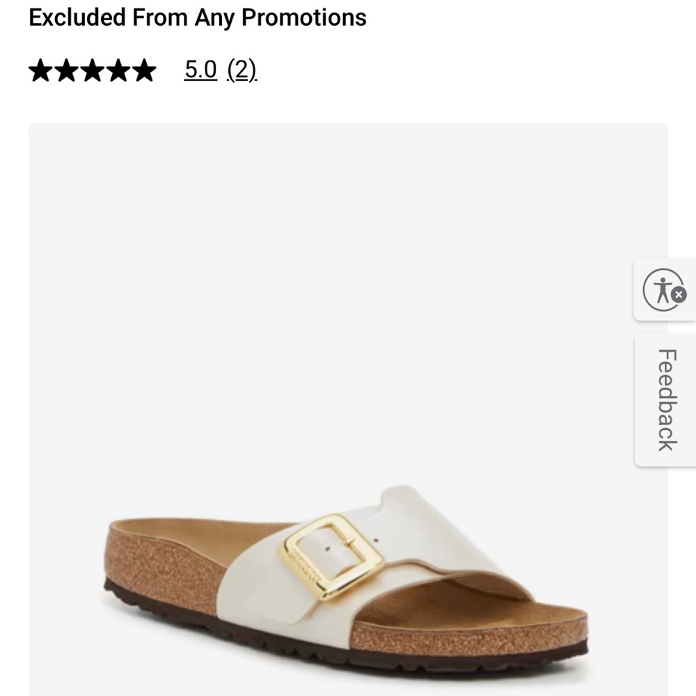 Birkenstock Women's White Slide Sandals - Picture 3 of 3